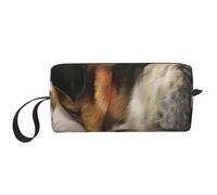 Arte del Perro Viejo Honesto San Bernardo Impreso, Bolsa de Maquillaje Bolsa de cosméticos Bolsa de artículos de tocador de Viaje portátil Bolsa de Maquillaje