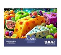 Arte del Queso con Fruta Arte de Queso y Frutas Coloridas Puzzle 1000 Piezas Colorido Juguete Educativo Regalo para Niños Formación De Equipos para Adultos Y Niños Mayores 52x38cm/1000pcs