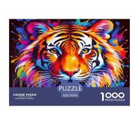 Arte del Tigre Colorido Material Fiable Buen Regalo para Adultos, Jóvenes Y Amantes De Los Rompecabezas 70x50cm/1000pcs