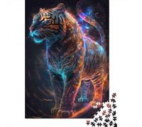 Arte del Tigre cósmico 1000 Piezas Papel Durable Puzzle para Adultos Portátil Fácil Almacenar Horas De Entretenimiento Ocio En Casa 70x50cm/1000pcs