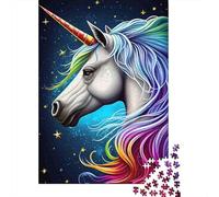 Arte del Unicornio del Arco Iris 1000 Piezas Cartón Grueso Rompecabezas De Bricolaje Amantes De La Familia Divertido Y Desafiante Juego De Familia 52x38cm/1000pcs