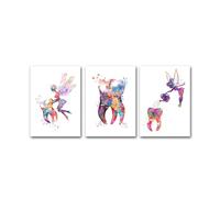 Arte Dental Hada de los dientes lienzo pintura cartel Navidad higienista impresión decoración del hogar cuadros pared clínica(Y88-Y89-Y90,30x40cm No Frame)