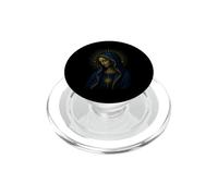 Arte devocional de la Virgen María Azul Mantle Star PopSockets PopGrip para MagSafe