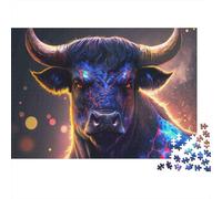 Arte Digital del Toro Rompecabezas Clásicos 1000 Pieza S Adultos Niños Difícil Imposible Decoración De Paredes Regalo 52x38cm/1000pcs