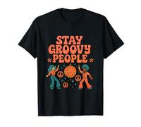 Arte discográfico con Burbujas de los 70 de Stay Groovy People Camiseta