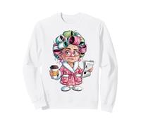 Arte Divertido de café matutino para Mujer trabajadora Sudadera