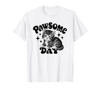 Arte Divertido de Pawsome Day con Citas Divertidas de Gatos y Animales con Citas de Gatitos Camiseta