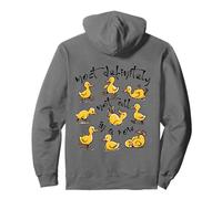 Arte Divertido del Caos de Not All My Ducks in a Row, en la Parte Posterior Sudadera con Capucha