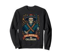 Arte Divertido del Rifle de Calavera - Dia de los Muertos Outdoors Sudadera