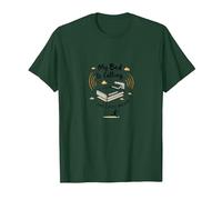 Arte Divertido para Amantes del sueño: Mi Cama Llama y Debo Responder Camiseta, Hombre, Verde Bosque, 3XL