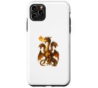 Arte Dragón Hidra Respirando Fuego Tres Monstruos Cuello Largo Carcasa para iPhone 11 Pro MAX