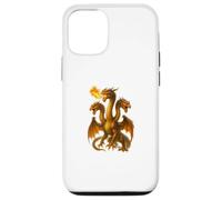 Arte Dragón Hidra Respirando Fuego Tres Monstruos Cuello Largo Carcasa para iPhone 12/12 Pro