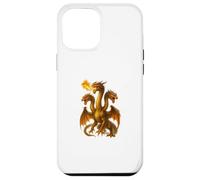 Arte Dragón Hidra Respirando Fuego Tres Monstruos Cuello Largo Carcasa para iPhone 12 Pro MAX