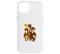 Arte Dragón Hidra Respirando Fuego Tres Monstruos Cuello Largo Carcasa para iPhone 14 Plus