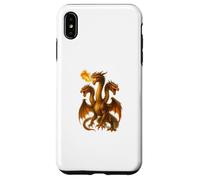 Arte Dragón Hidra Respirando Fuego Tres Monstruos Cuello Largo Carcasa para iPhone XS MAX