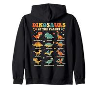 Arte Educativo de Dinosaurios para jóvenes exploradores Sudadera con Capucha