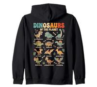 Arte Educativo de Dinosaurios para jóvenes exploradores Sudadera con Capucha