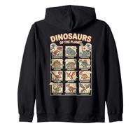 Arte Educativo de Dinosaurios para jóvenes exploradores Sudadera con Capucha