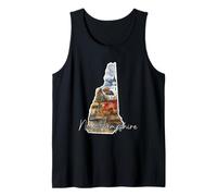 Arte en Acuarela del Paisaje otoñal de New Hampshire Camiseta sin Mangas