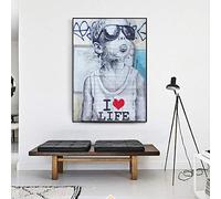 Arte en la calle Impresiones en lienzo Love Life Boy Carteles de pared Graffiti de pared Cuadros de arte Pintura en lienzo Decoración de pared para el hogar Onlymygod1