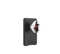 Arte en Movimiento Crimson Samurai Ink Warrior Katana Battle PopSockets PopWallet para MagSafe