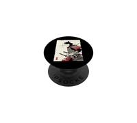 Arte en Tinta Samurai Cat Warrior Ink Kawaii Anime Cat Samurai PopSockets PopGrip Adhesivo