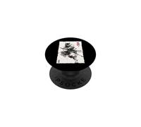 Arte en Tinta Samurai Cat Warrior Ink Kawaii Anime Cat Samurai PopSockets PopGrip Adhesivo