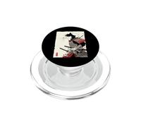 Arte en Tinta Samurai Cat Warrior Ink Kawaii Anime Cat Samurai PopSockets PopGrip para MagSafe