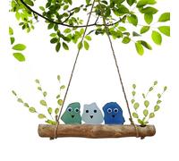 Arte en Vidrio de Mar Decorativo Hecho a Mano | Figurilla de Ave Perchada en Vidrio de Mar para , Dormitorio, Cocina, Jardín, Patio, Porche, Traspatio
