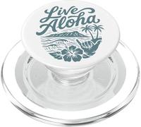 Arte en Vivo de Aloha Shaka Surf Wave Hibiscus Hawaii Diamondhead PopSockets PopGrip para MagSafe