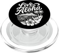 Arte en Vivo de Aloha Shaka Surf Wave Hibiscus Hawaii Diamondhead PopSockets PopGrip para MagSafe