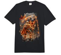 Arte épico de Ciencia ficción Fuego T-Rex y Aventurero Espacial Comfort Colors Adult Heavyweight T-Shirt