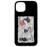 Arte épico de un gato ninja montando tiburones, divertido ukiyo-e japonés Carcasa para iPhone 13