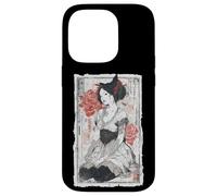 Arte épico de un gato ninja montando tiburones, divertido ukiyo-e japonés Carcasa para iPhone 14 Pro