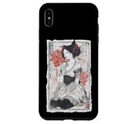 Arte épico de un gato ninja montando tiburones, divertido ukiyo-e japonés Carcasa para iPhone XS Max