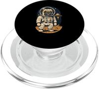Arte espacial de perro astronauta carlino, galaxia linda aventura alienígena PopSockets PopGrip para MagSafe