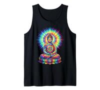 Arte Espiritual de Buda Colorido para Meditación Camiseta sin Mangas