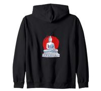 Arte espiritual del círculo zen del Buda de la acuarela Sudadera con Capucha