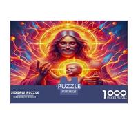 Arte Espiritual Puzzle De 1000 Piezas Adecuado para Adultos Problemas para Adultos Arte Espiritual Decoración del Hogar Desafíos EduGatoivos De Papel 38x26cm/1000pcs