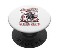 Arte Esqueleto Vaquero Día de los Muertos - Retro PopSockets PopGrip Adhesivo