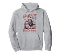 Arte Esqueleto Vaquero Día de los Muertos - Retro Sudadera con Capucha