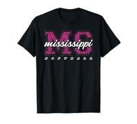 Arte estatal Universitario Retro de Softball Pink Leopard Camiseta
