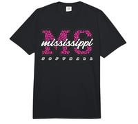 Arte estatal Universitario Retro de Softball Pink Leopard Comfort Colors Adult Heavyweight T-Shirt