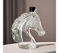 Arte Estatua - 300ML/1000ML Decantador Whisky, Botella De Whisky Con Forma De Cabeza De Caballo En 3D, Diseño De Animales, Escultura Artística, Contenedor Para Almacenar Vino, Regalo(A,350ML)