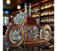 Arte Estatua - 300ML Decantador Whisky, Botella De Vino De Whisky Con Forma De Motocicleta 3D, Decantador De Whisky Hecho A Mano Estilo Motocicleta, Contenedores De Almacenamiento De Vino(Silver)