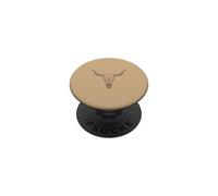 Arte estético de línea de Hoja de dirección Longhorn PopSockets PopGrip Adhesivo