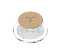Arte estético de línea de Hoja de dirección Longhorn PopSockets PopGrip para MagSafe