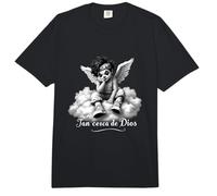Arte Estilo ángel Chicano Tan Cerca de Dios Comfort Colors Adult Heavyweight T-Shirt