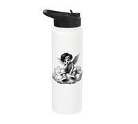 Arte estilo ángel chicano Tan Cerca de Dios Stainless Steel Insulated Water Bottle