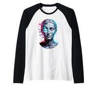 Arte Estoico Digital Escultura Griega Estatua Camiseta Manga Raglan